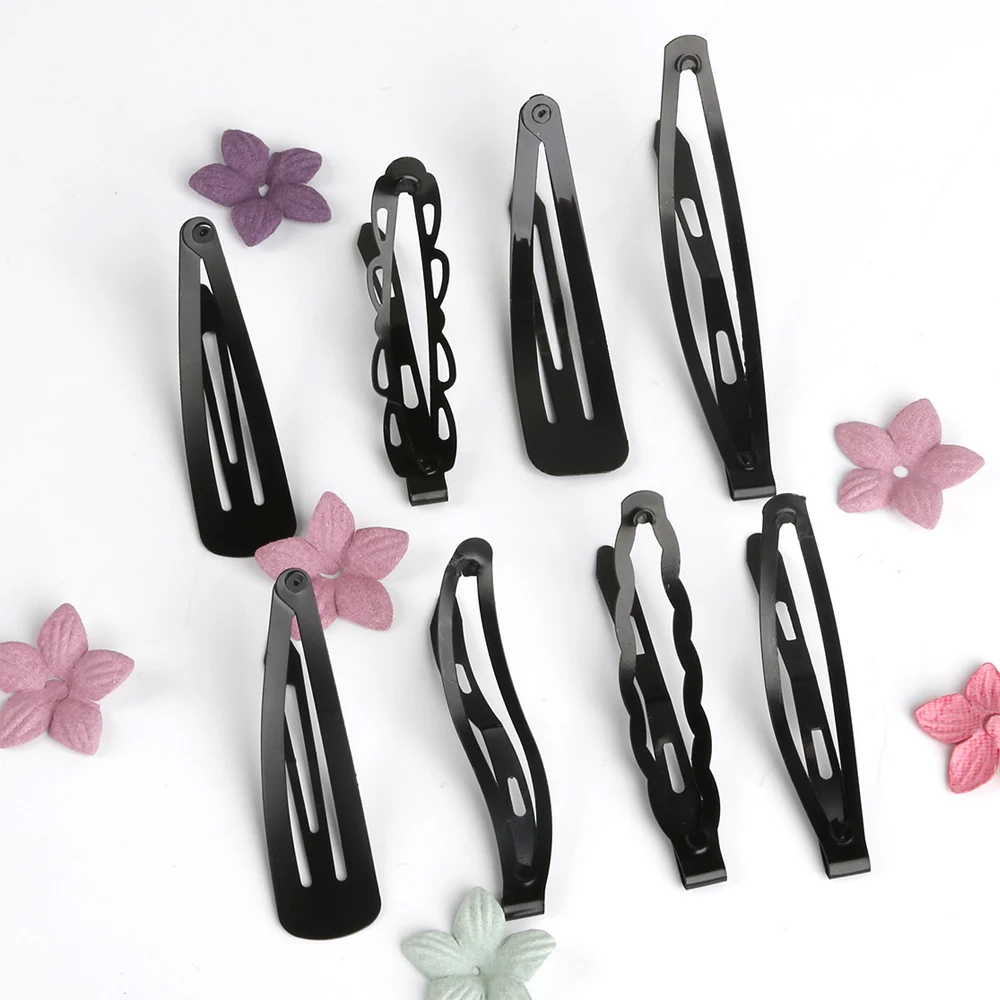 12Pcs/Set Black Hair Clip Woman Hair Barrettes Metal BB Clips Hairpins Headwear Small Pins Beauty Hairgrips Styling Accessories