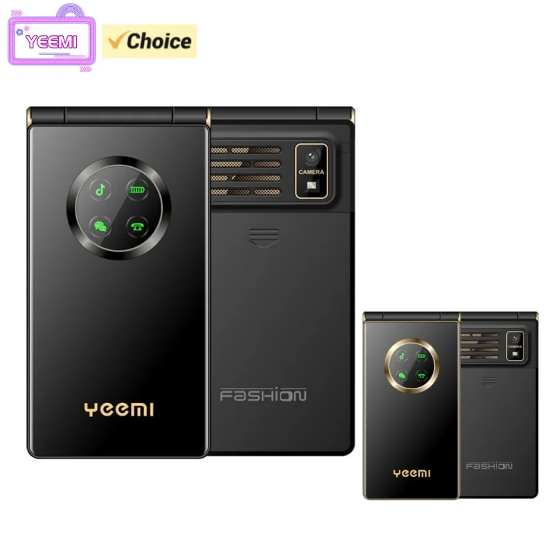 YEEMI M3-1 Flip CellPhone 2.8inches GSM 2G LED Light Dual SIM 8MP Camera Big Keyboard Loud Voice Original Mobile Phone