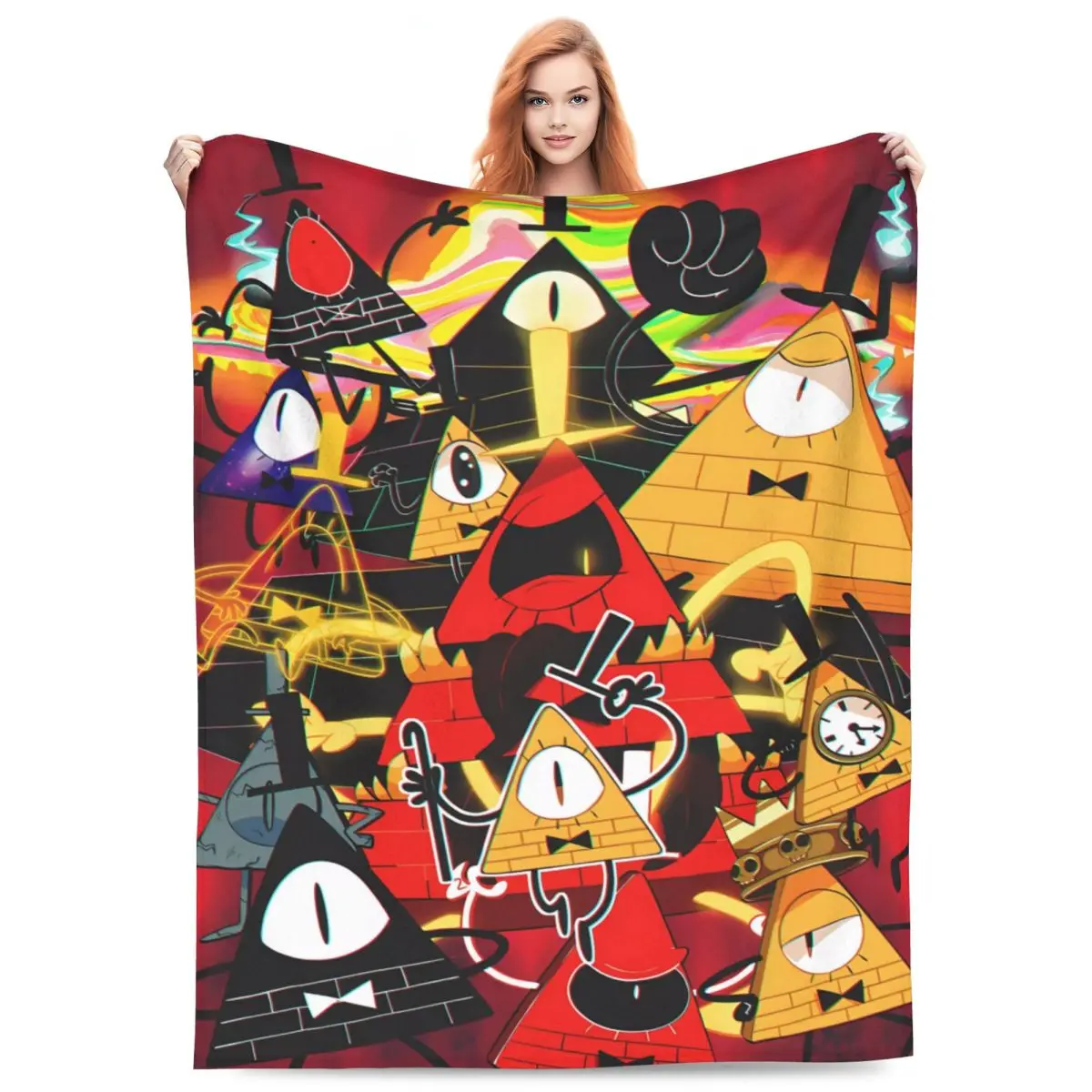 Gravity Falls Bill Cipher Patterns Blankets Camping Flannel Throw Blanket For Couch Super Soft Customized Quality Bedspread Gift