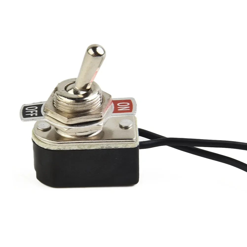 SPST 6A Toggle Switch SPST Contacts 1PCS 6A/125V Black+Silver ON/OFF Switch Toggle With Wire Switch Particular