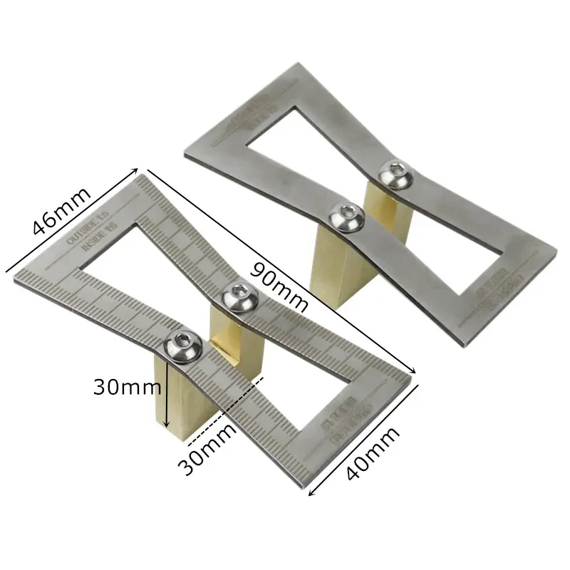 Brass Micrometer Dovetail Scribing Gauge Woodworking Scriber Mortise Tenon Template Drawing Tool Accurate Measurement