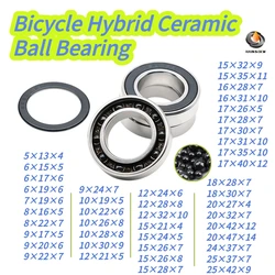 1Pc 15x26x7,15x24x5,12x28x8 Hybrid Ceramic Ball Bearing Double Sealed Si3N4 for Bicycle Bottom Bracket & Cycling Spares 15267rs