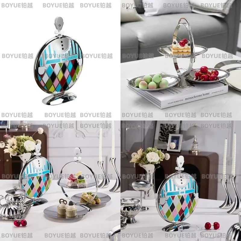 Nordic Luxury Round 3 Tier Cake Stand Folding Dessert Rack Creative Tea Snack Holder Storage Display for Party Home Decor