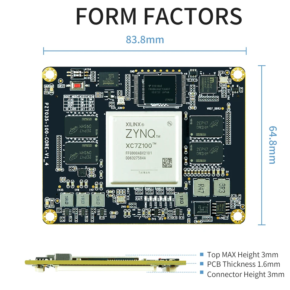 PUZHI SoM 7035 7045 7100: Xilinx SoC ZYNQ 7000 7Z030 7Z035 7Z045