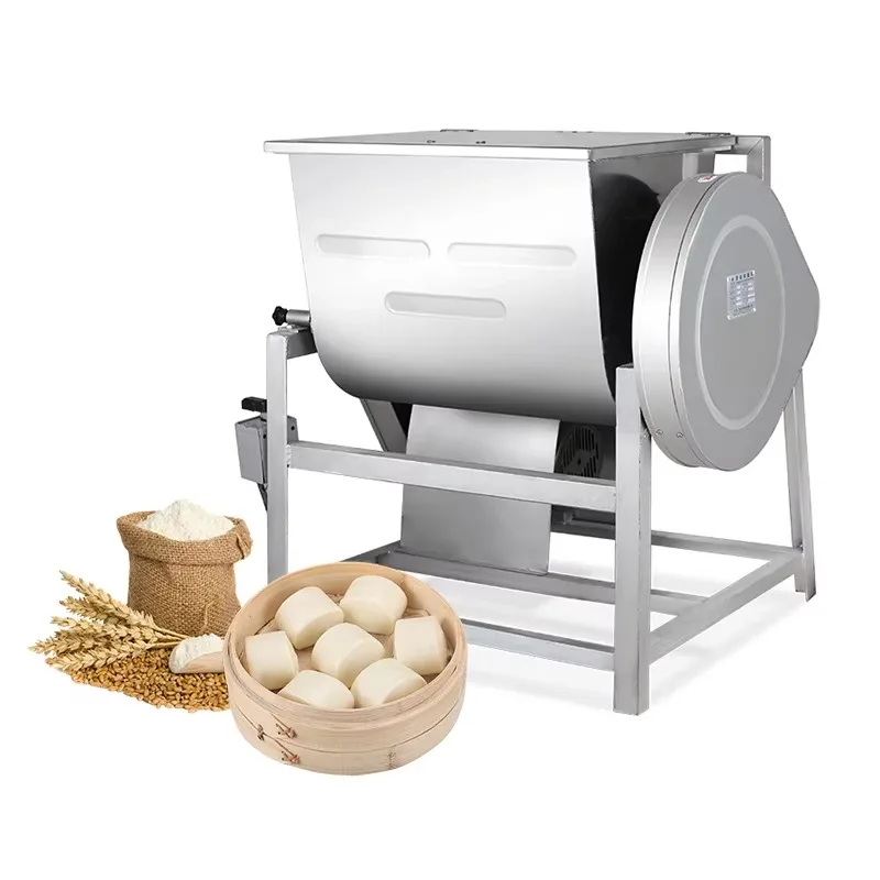 2026 Industrial Horizontal Stainless Steel Dough Mixing Machine New Pizza Noodle Dumpling Flour Dough Mixer