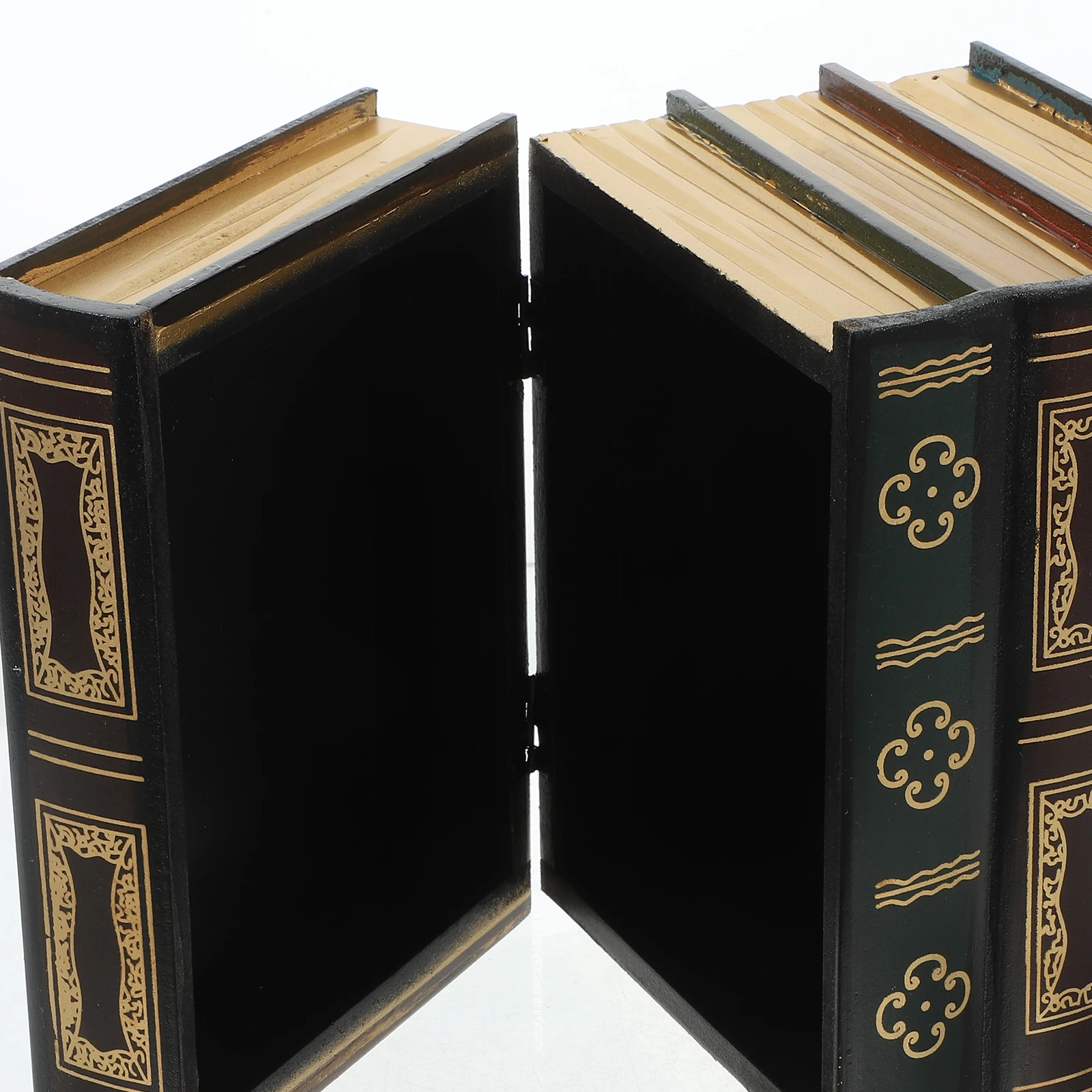 

Key Shape Organizer Vintage Storage Case False Book Box Simulation Book Holder Multifunctional Desktop Trinket Container Home