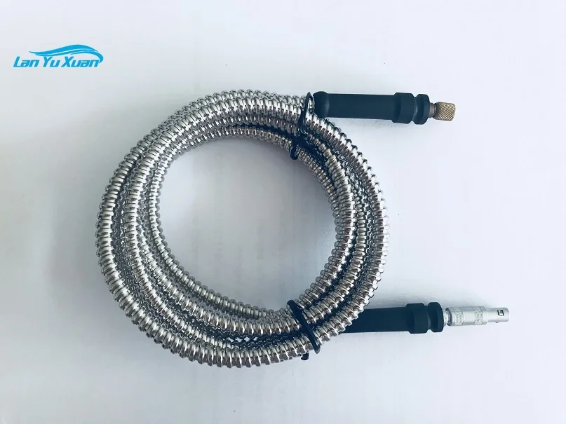 compatible with style  LEMO 00 to Microdot  flexible Stainless Steel Protection Shielding aromored  Ultrasonic Cable