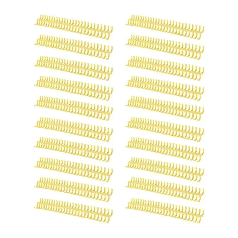 31BA Plastic Binding Rings Combs 30 Hole 12 mm Binder Spine Set, 20 Pack for Rebinding Documents and Class Materials Use Daily