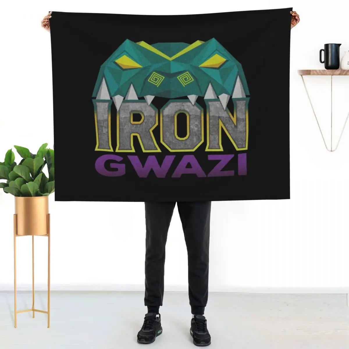 

Iron Gwazi Throw Blanket Cozy Sofa Blanket for TV Watching Napping