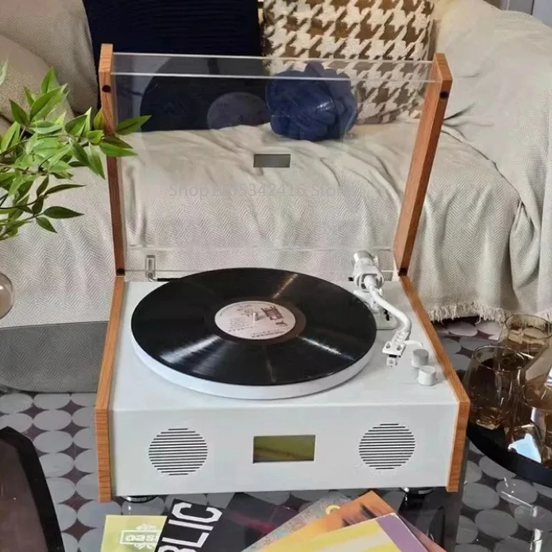 Portable Vintage Vinyl Record Player 33/45 RPM Classic Gramophone Turntable Phonograph with Built-in Speaker - view 2