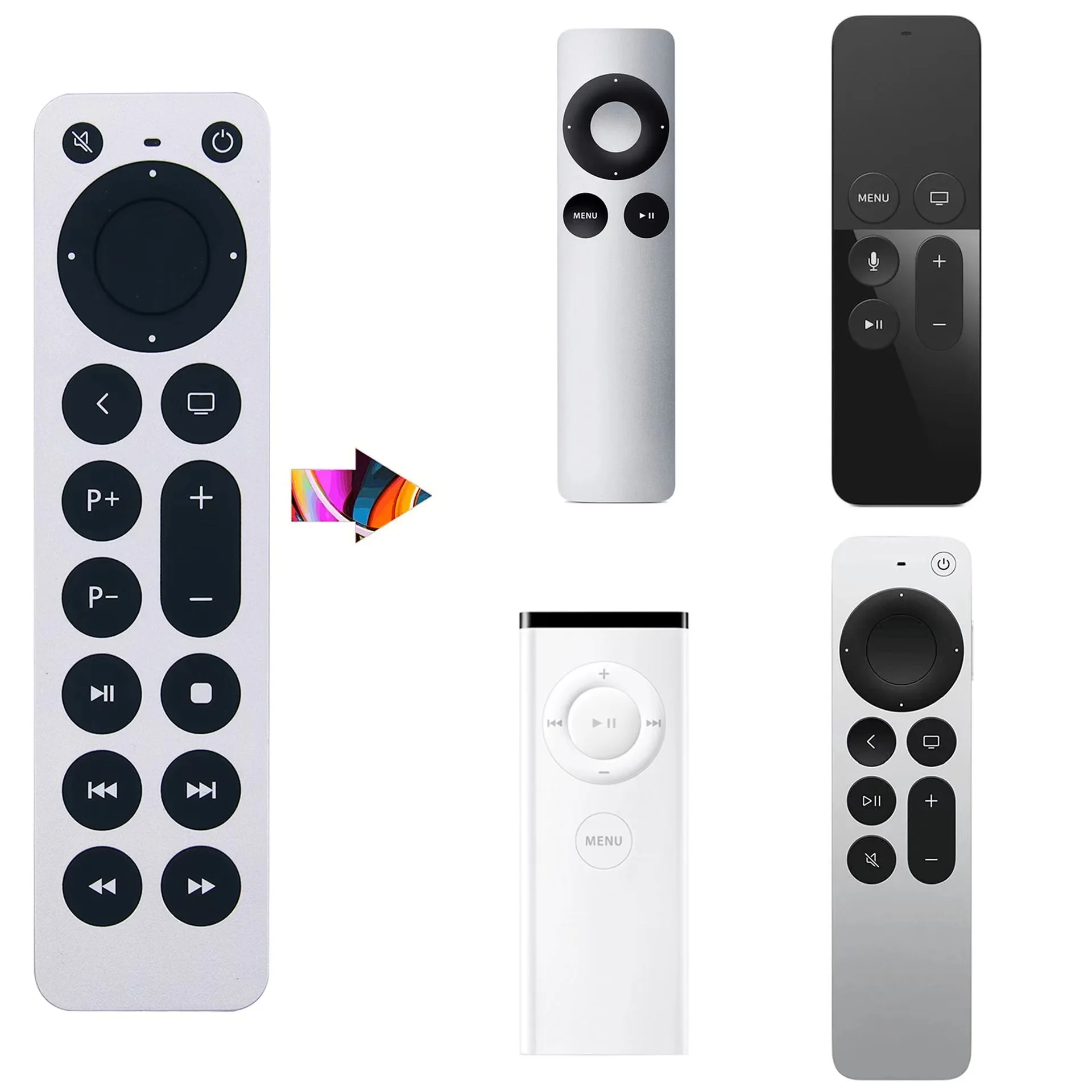 New Replacement Ap-le TV Remote Control for A-ple tv remote 4K Gen 1 2 3 4 HD A2169 A1842 A1625 A1427 A1469 A1378 A1218 with pow