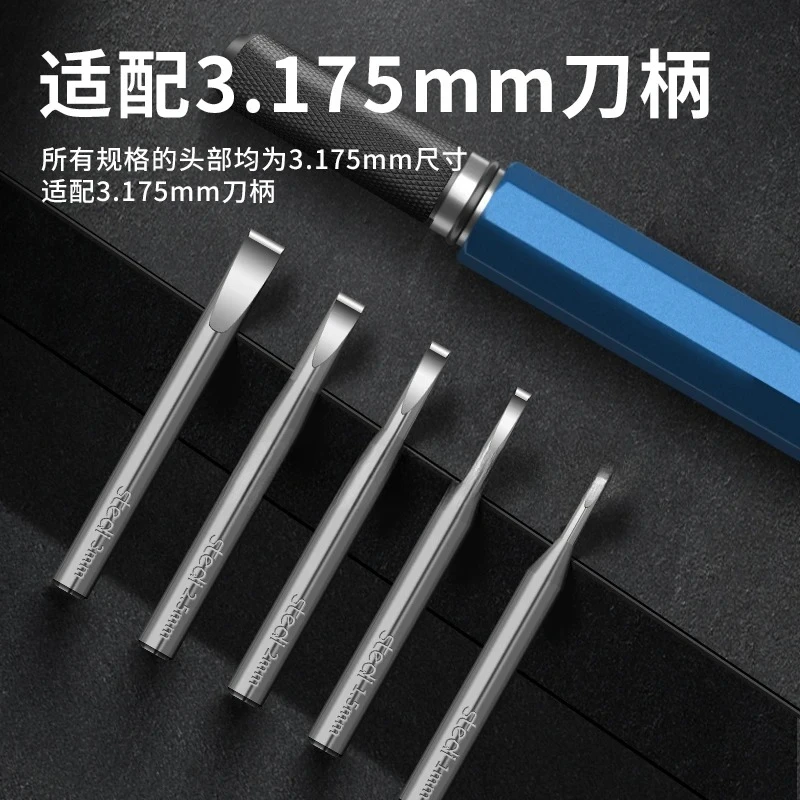 التنغستن الصلب شفرة مسطحة دفع شفرة البلاستيك نموذج أداة الحفر MS-150 ~ 154 1.0 مللي متر-3.0 مللي متر ، لهواية النموذج العسكري لتقوم بها بنفسك Stedi