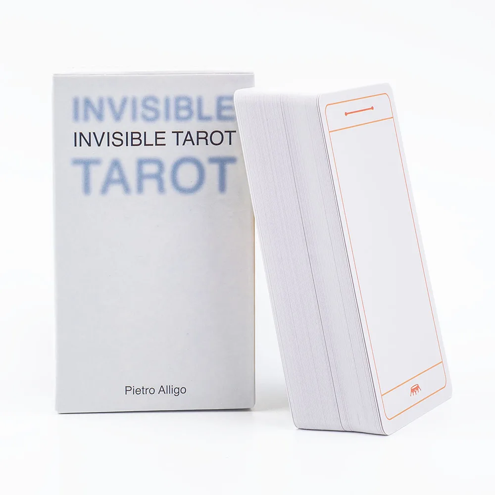 Tarô invisível 78 cartas em branco criar seu próprio baralho de tarô 10.3*6cm inglês visões adivinhação edição baralho jogos de tabuleiro