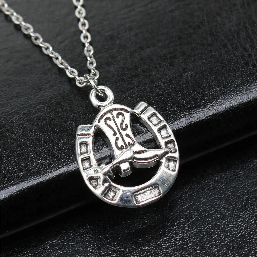 1pcs Boots Horse Shoe Woman Choker Phone Pendant Accessories For Jewelry Popular Chain Length 40+5cm