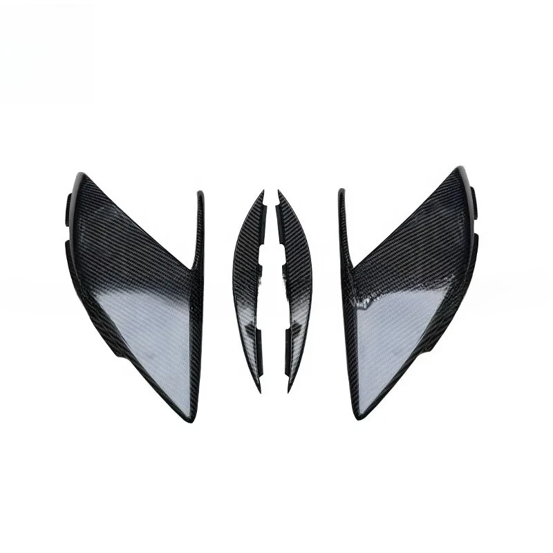 Style Carbon Fiber Mix Fiberglass Front Bumper Lip Assembly Engine Hood Body Parts for 458 Italia