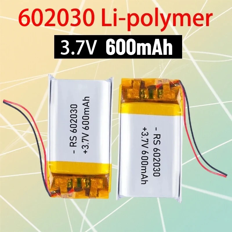 3.7V 600mAh 602030 Lithium Battery 502030 052030 Lithium Polymer Batteries for Wireless Bluetooth Headset Toy Smart Watch