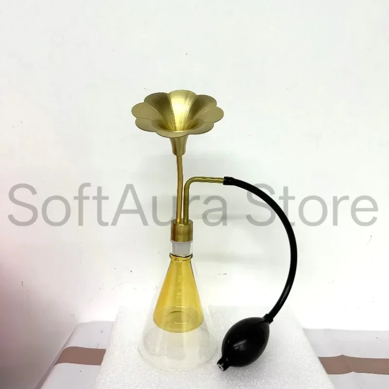 Glass Smell Display Bottles 300ml Flower‑Head Design for Essential Oil Coffee Perfume Testing