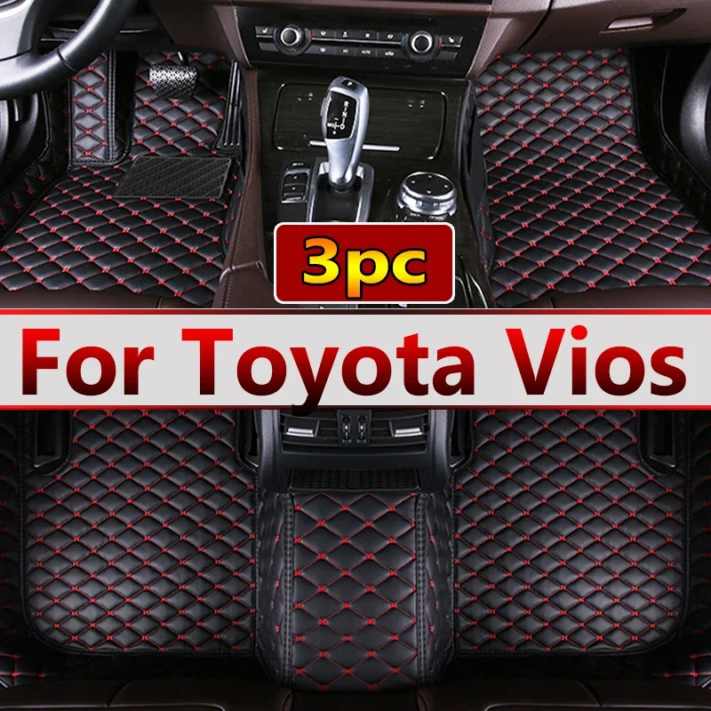 Car Mats For Toyota Vios Yaris sedan ATIV Limo XP150 2013~2022 Carpet Rugs Leather Mat Waterproof Floor Pad Set Car Accessories