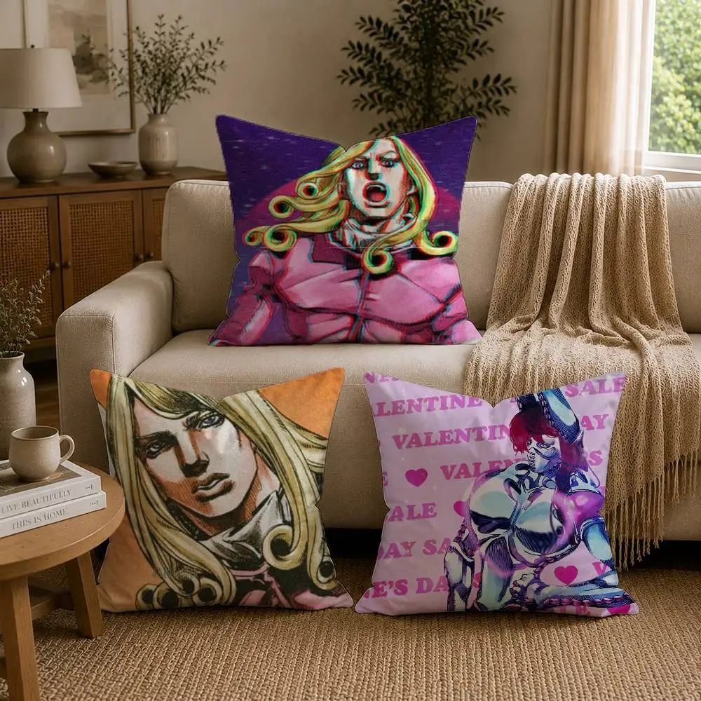 Jojo Funny Valentine D4C Custom Printed Tinplate Pillow Case for Sofa Living Room Home office Decor Protective Cover