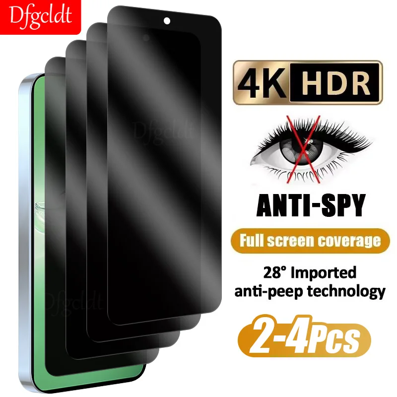 

2-4Pcs Privacy Screen Protectors For Oppo K12x K12 K11x K11 Find X5 X3 X2 Lite Anti-spy Glass For Oppo A1 A2 A3 Pro A2X A1X Film