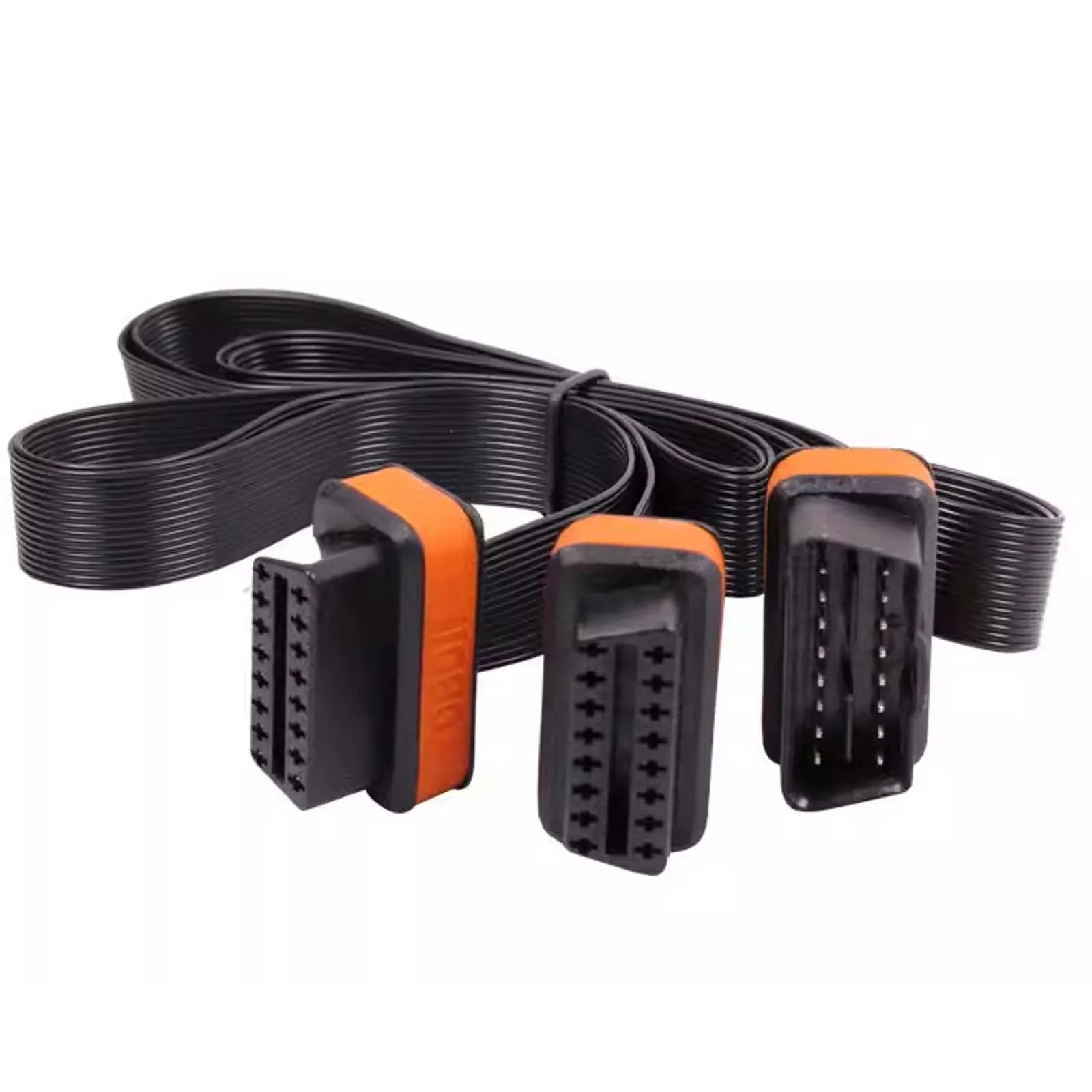 Ultra-thin 0.3m OBD2 Splitter Cable, 16-core Car OBD 1-to-2 Adapter Extension Cable