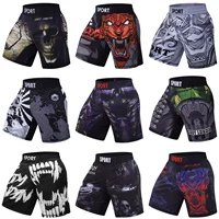 Cody Lundin Crossfit hombres Fitness pantalones cortos para correr MMA corto con estampado ligero lucha pantalones cortos de combate para boxeo levantamiento de pesas