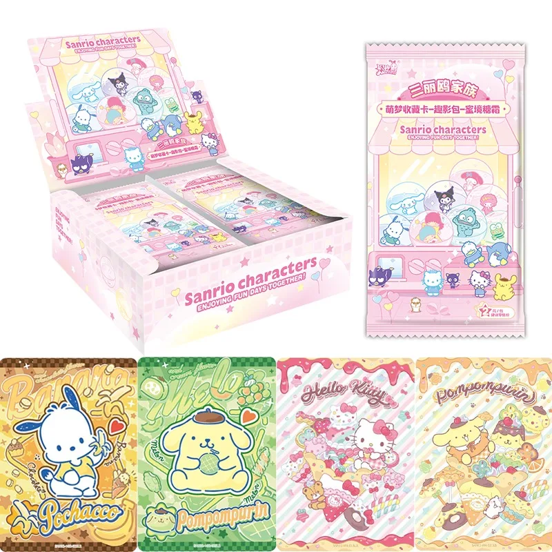 

KAYOU натуральная карта Sanrio Mengmeng Fun Shadow Pack медовая глазурь Sanrio Family Hello Kitty милые аниме-коллекционные карты игрушки