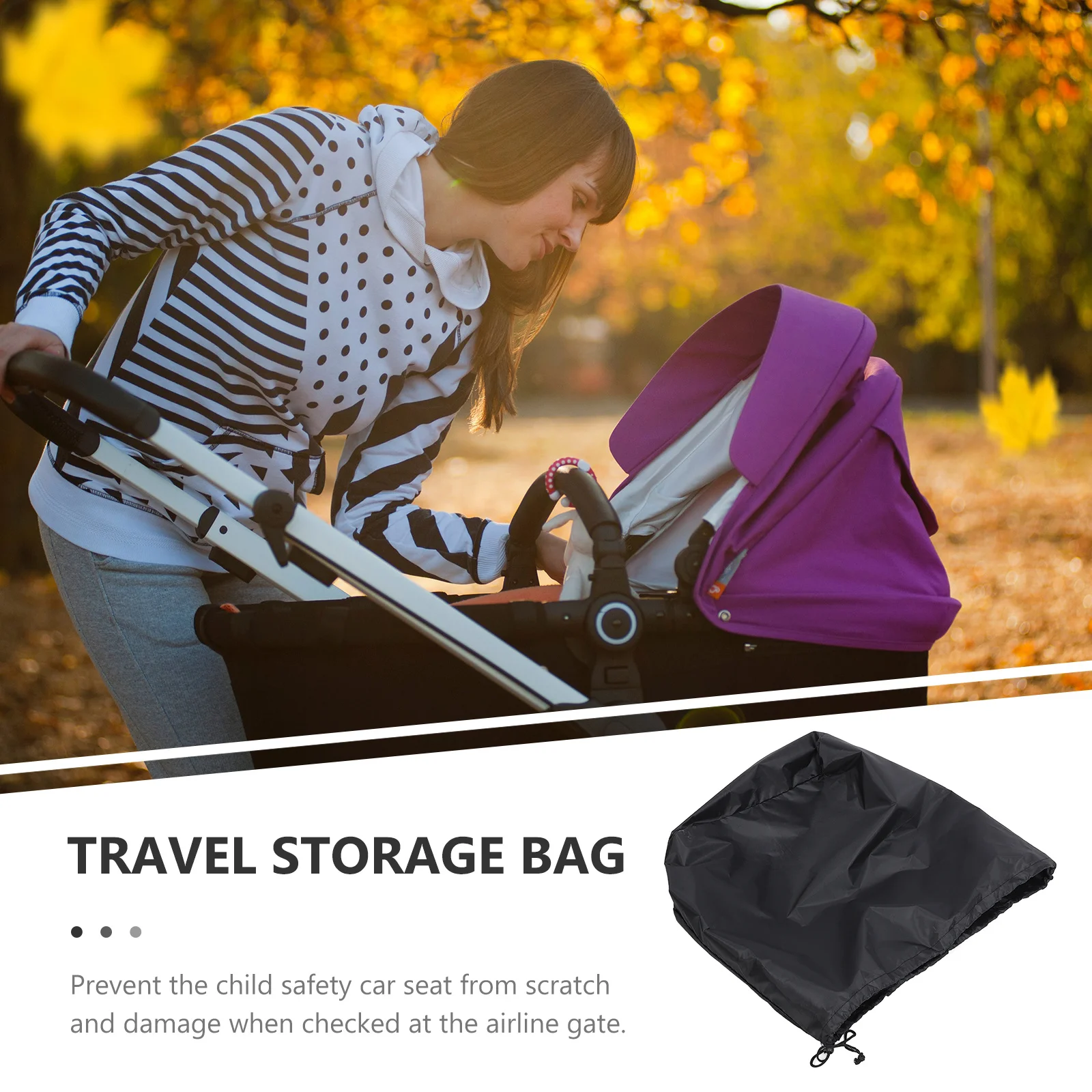 

Dust-Proof Storage Bag For Baby Car Seat Heavy Duty Waterproof Compatible With Most Stroller Travel Organizer Gate Check