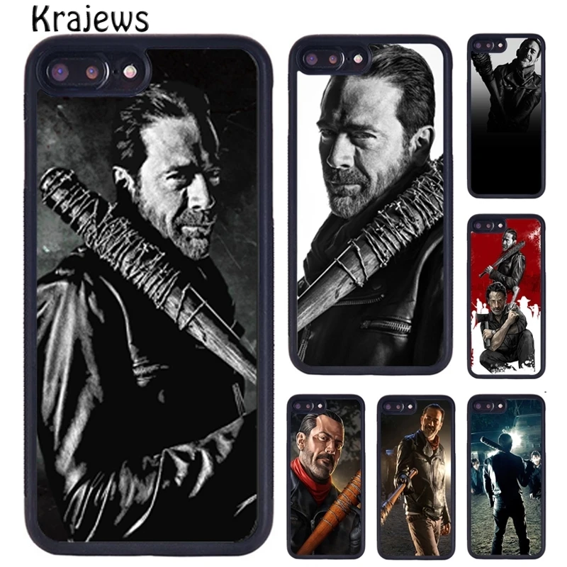 Krajews Glenn Maggie The Walking Dead Negan Phone Case For iPhone 16 15 14 XR XS 11 12 mini 13 Pro MAX Plus coque