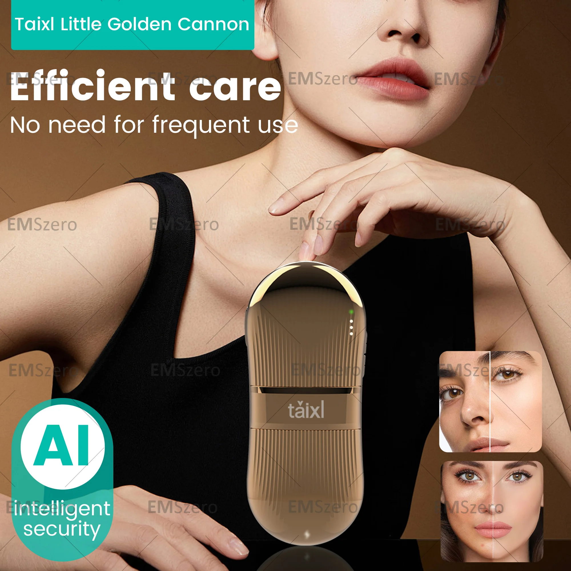 

Portable Facial Treatment Device Low-Energy Ultrasound Penetrates Deep Into The Skin Smooths Fine Lines Lifts and Tightens