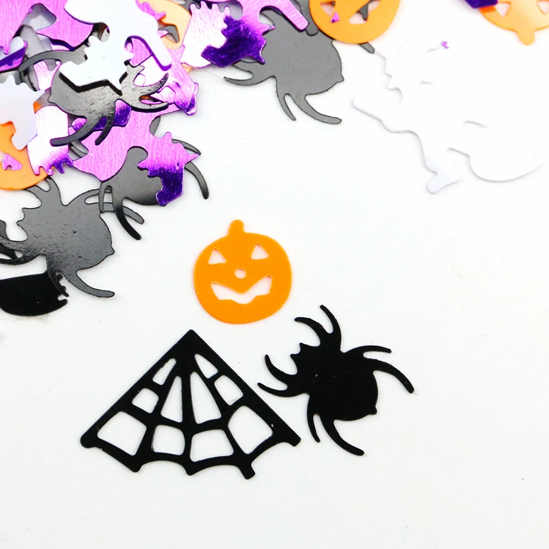 

(30g/bag)Halloween Series Pumpkin Spider Monster Sequins Glitter PVC Material Party Decoration Festive Decor Elements