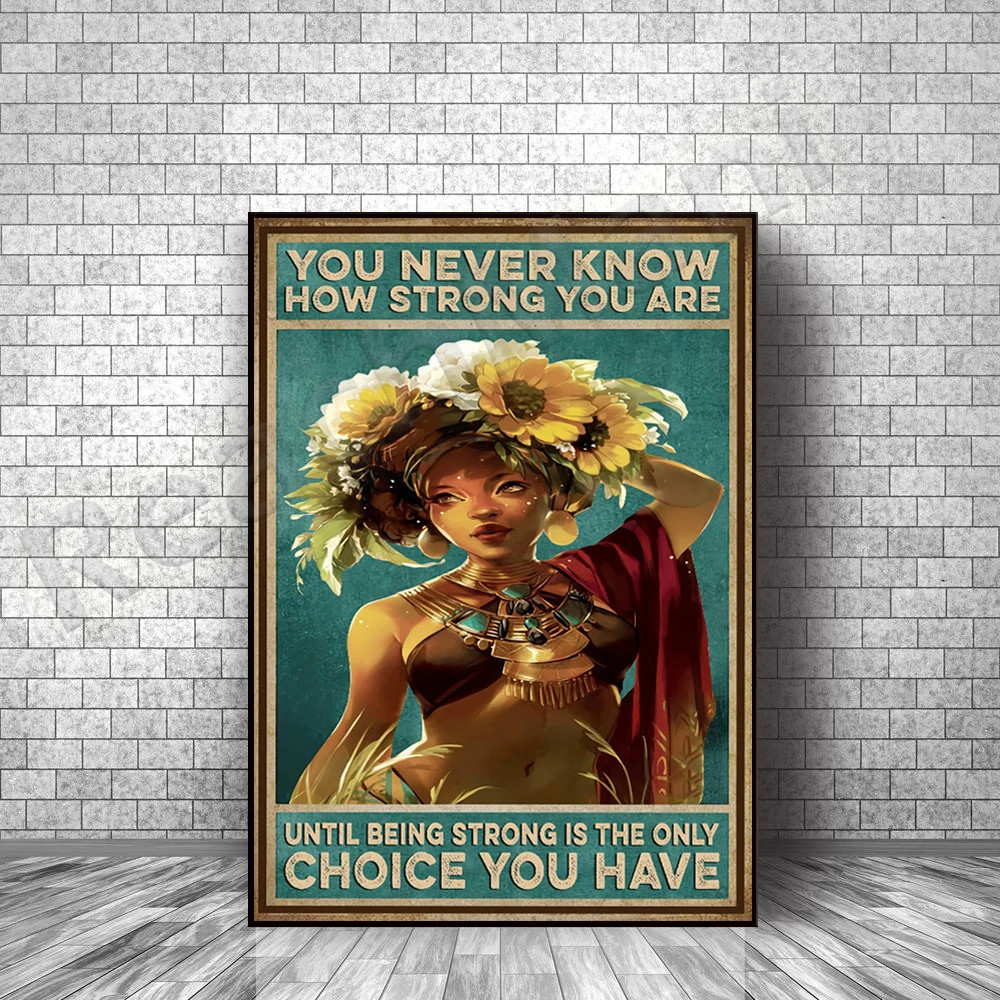Being strong is your only choice poster, you never know how strong you are poster, love yourself, mental health awareness art