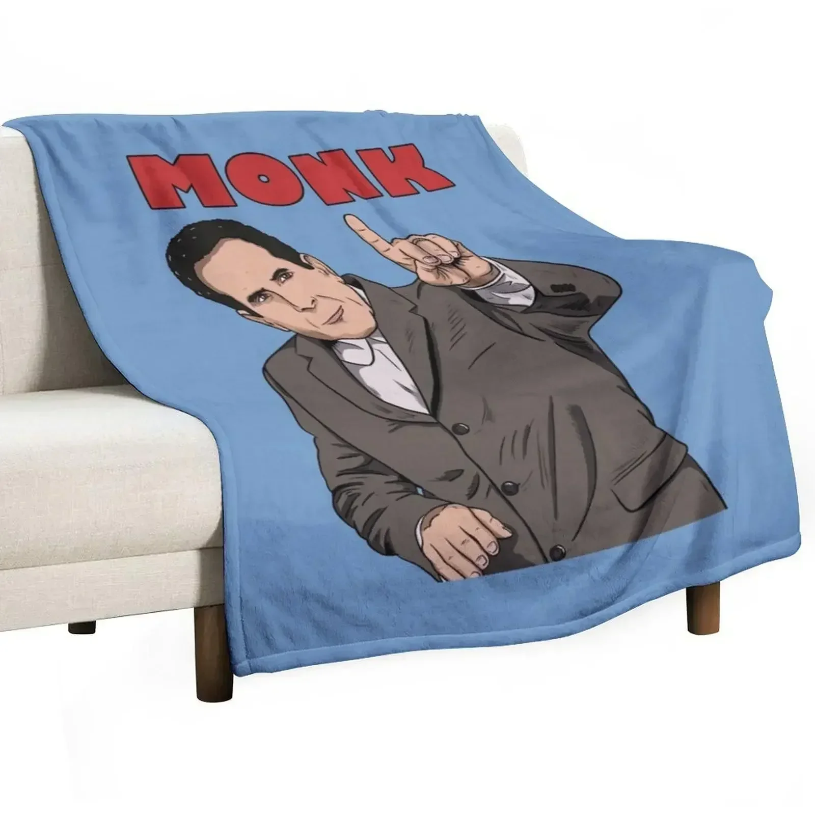 Adrian Monk Throw Blanket Plaid valentine gift ideas Furrys Shaggy Blankets