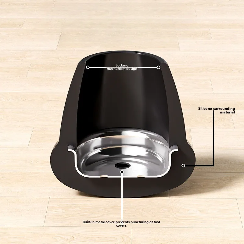 4 قطعة حامي أرضية الساق للكرسي الأسود غطاء للقدم من السيليكون لطاولة الأثاث حامي القدمين يحمي الأرضيات الصلبة من الخدوش