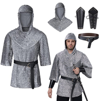 Medieval Knight Templar Cosplay Costume Shirt Medieval Renaissance Outfits Suit Movie Cosplay Vintage Retro Role Play Party