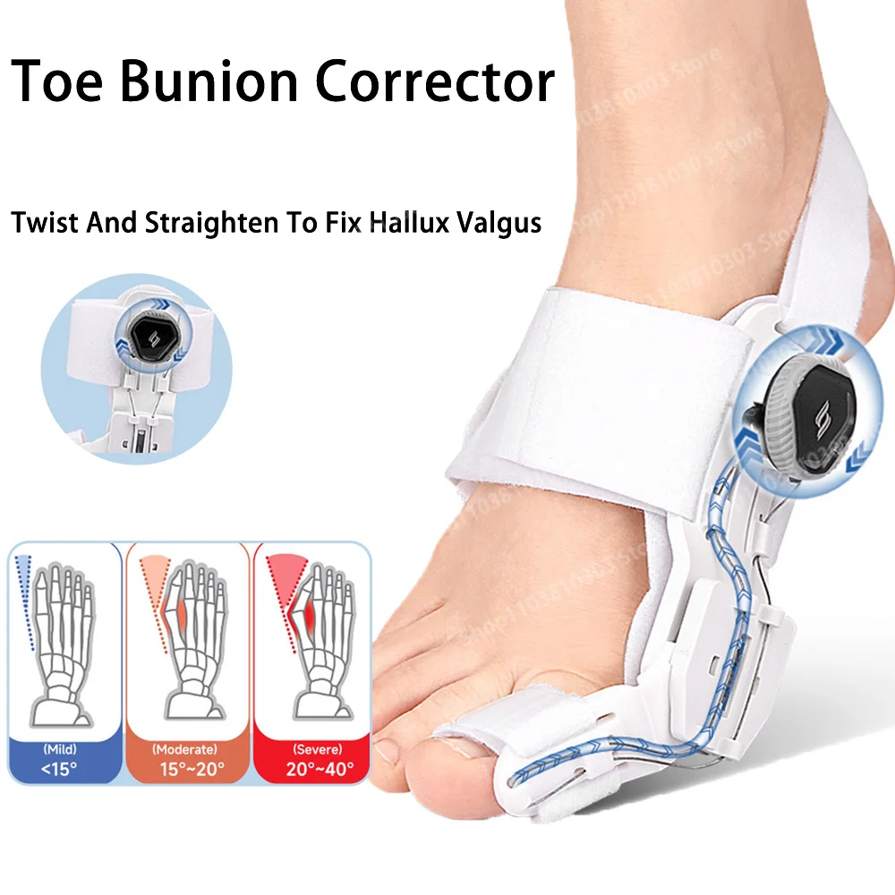 Toe Bunion Corrector Foot Hallux Valgus Orthotics Adjustable Toe Separator Straightener Feet Bone Thumb Adjuster Toe Correction