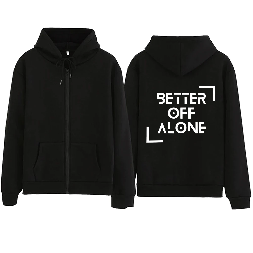 Better Off Alone Tour 2024 Zipper Hoodie Harajuku Pullover Tops Sweatshirt Streetwear Fans Gift