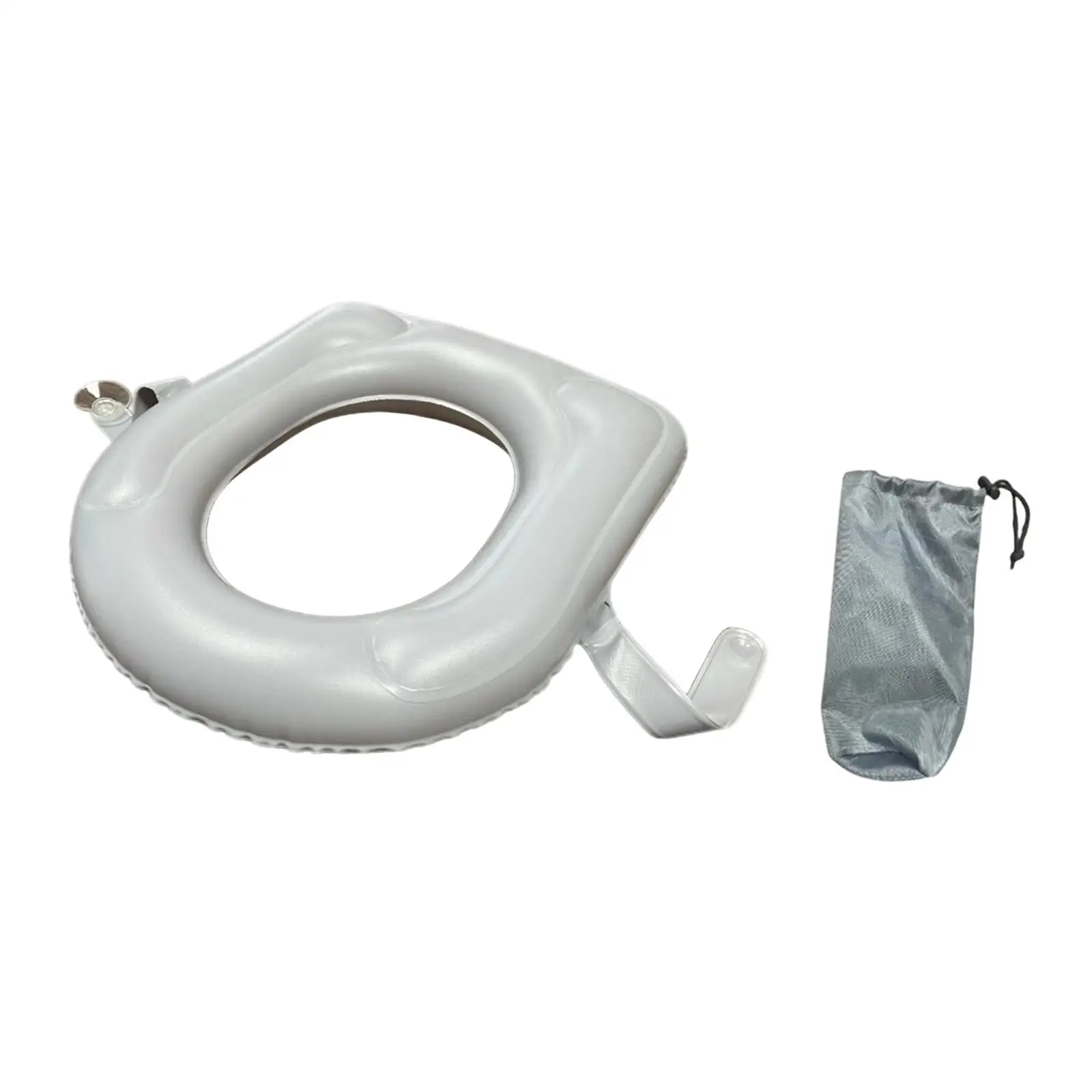 Air Inflation Raised Toilet Seat Cushion Comfortable Support PVC Material Waterproof Universal Fit for Bathroom Elderly Seniors