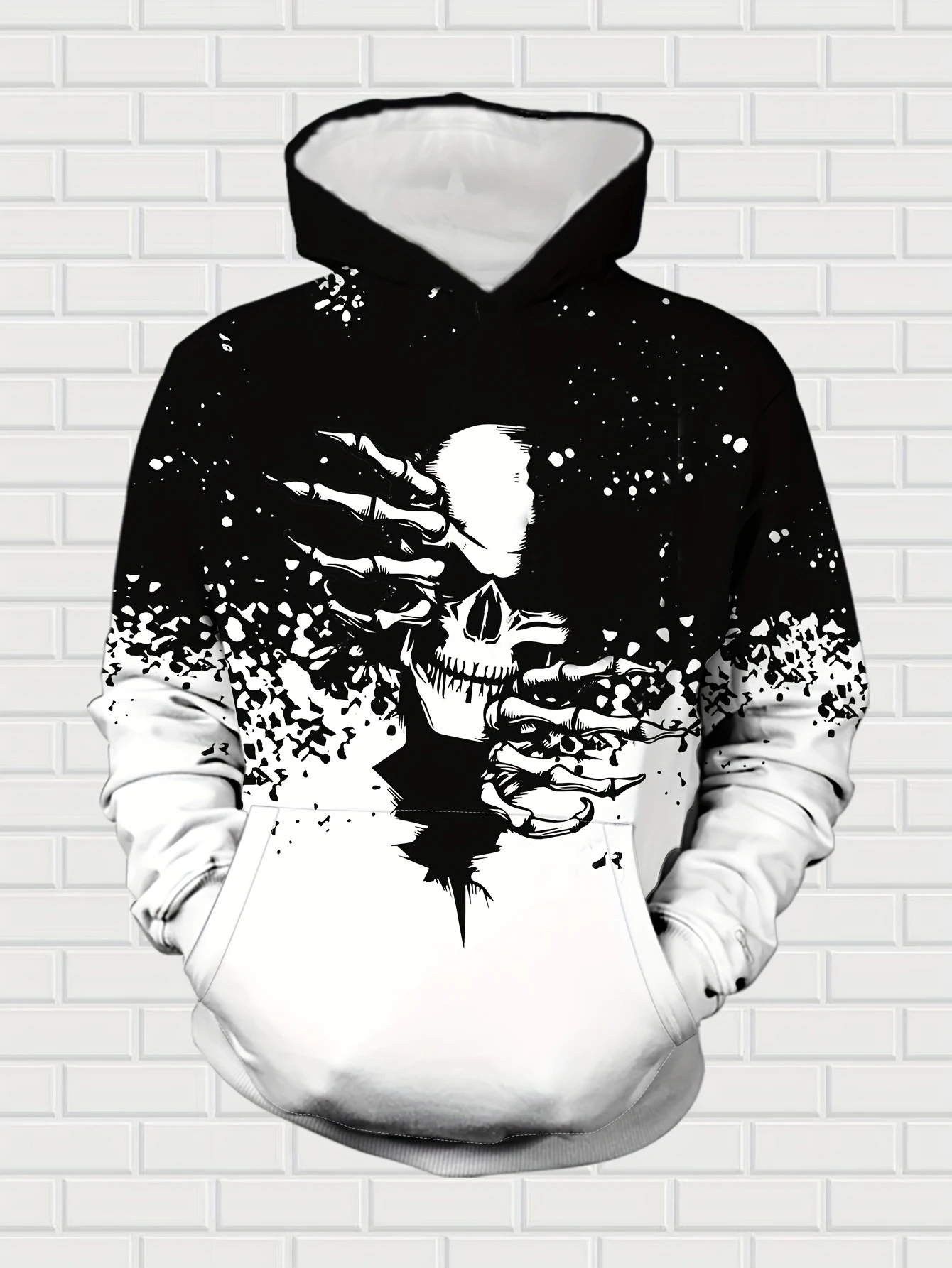 جديد وصول عارضة الشتاء الخريف الجمجمة نمط 3D مطبوعة هوديي وسراويل مجموعة رياضية 2 قطعة مجموعة ملابس رياضية الرجال الملابس البدلة #4