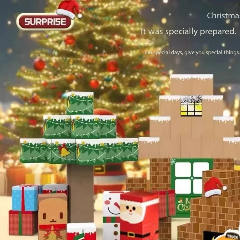 Presente de natal blocos de construção magnéticos haste brinquedos educativos para kidsstem montessori empilhamento cubos conjunto de construção