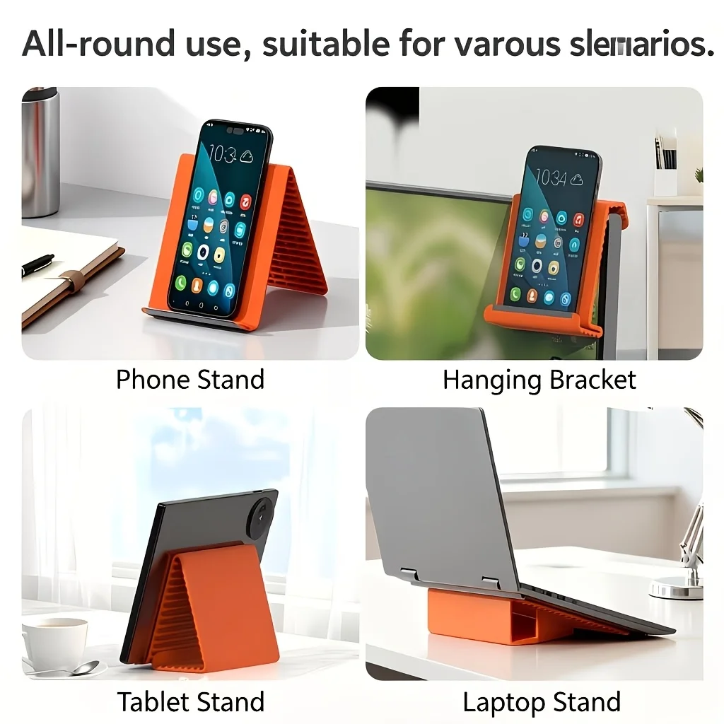 Flexible Bendable Silicone Phone Tablet Stand Multi-Angle Adjustable Portable Soft Rubber Cell Phone Holder Universal Desktop