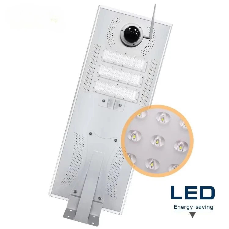 High Quality Optical Control Waterproof Ip65 Outdoor All in One Led Solar Security Street Light Lamp With Cctv 4G