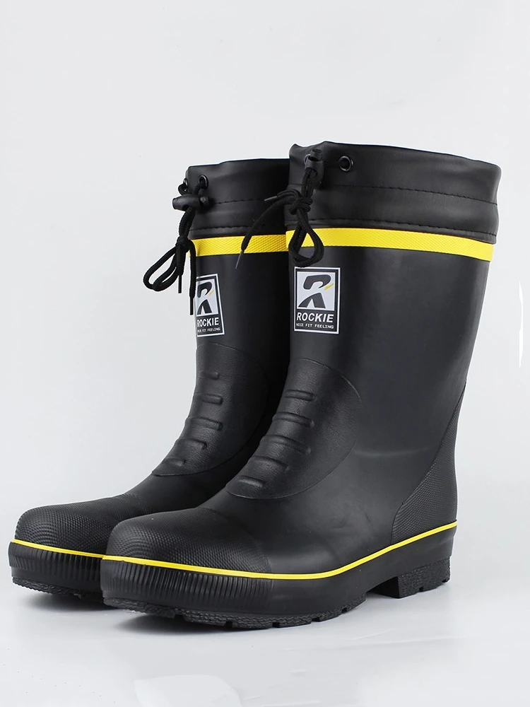 

Резиновые сапоги до середины икры со стальным носком, мужские резиновые сапоги для работы на открытом воздухе, весна-лето, модные водонепроницаемые мужские водонепроницаемые ботинки Water oes