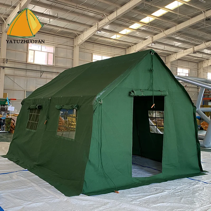Manufacturer Outdoor Tactical Tent Waterproof Canvas Rescue Disaster Relief Shelter Camping Tent