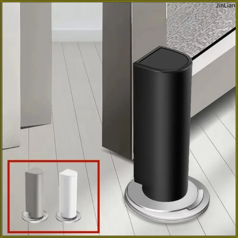 New Magnetic Door Stopper Heavy Duty No Punching Anti-Collision Doorstop Silent Damping Stainless Steel Door Base Indoor Door