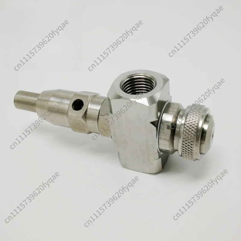 Stainless steel anti-clogging atomizing nozzle Double fluid gas-water mixed humidification atomizing nozzle Self-cleaning nozzle