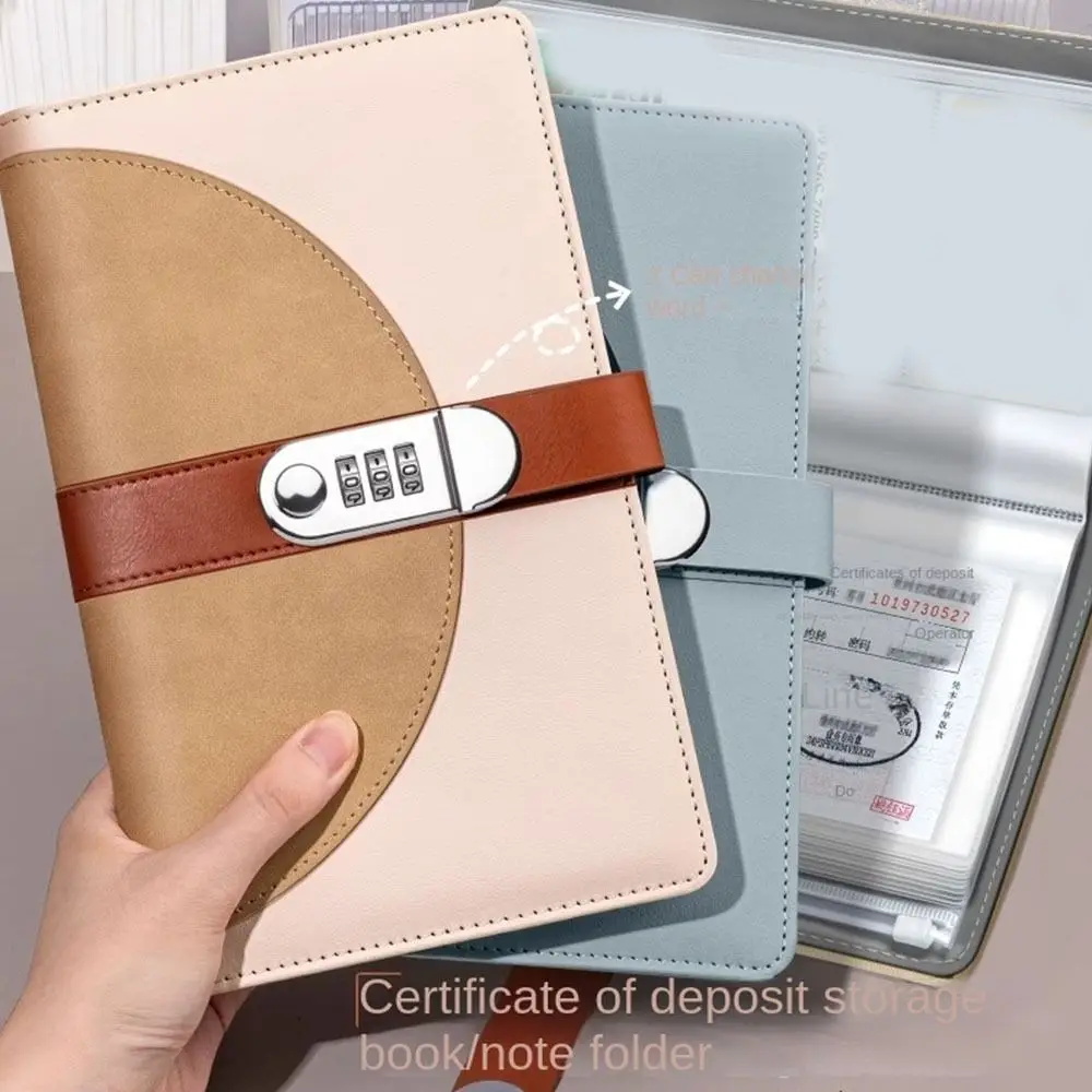 Waterproof Fixed Deposit Book Multi Pockets Easy and Fun Budget Bill Organizer Save Money with Password Lock