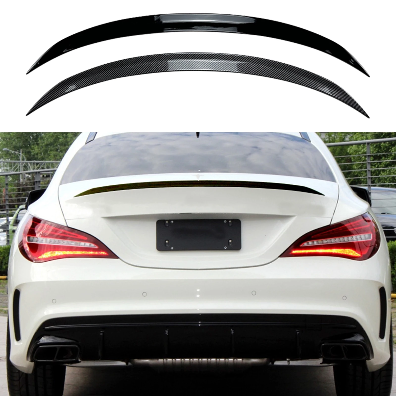 

For Mercedes Benz CLA Class W117 C117 CLA180/220 CLA250/260 CLA200 CLA45 AMG Sedan 4-Door 2013-2019 Rear Trunk Lip Spoiler Wing