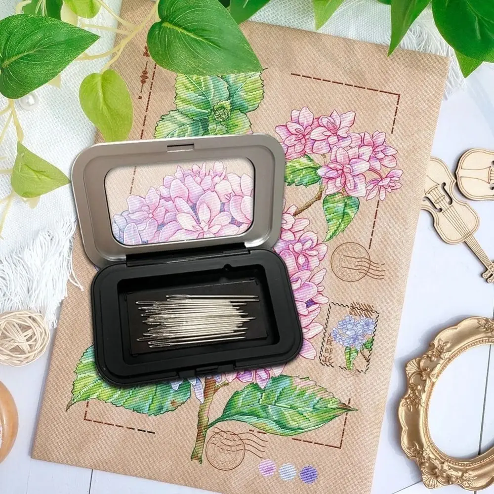 حامل إبر خياطة مغناطيسي ، حقيبة تخزين إبرة خياطة مستطيلة سوداء ، أزرار ، صندوق تخزين دبابيس ، إكسسوارات أدوات الخياطة