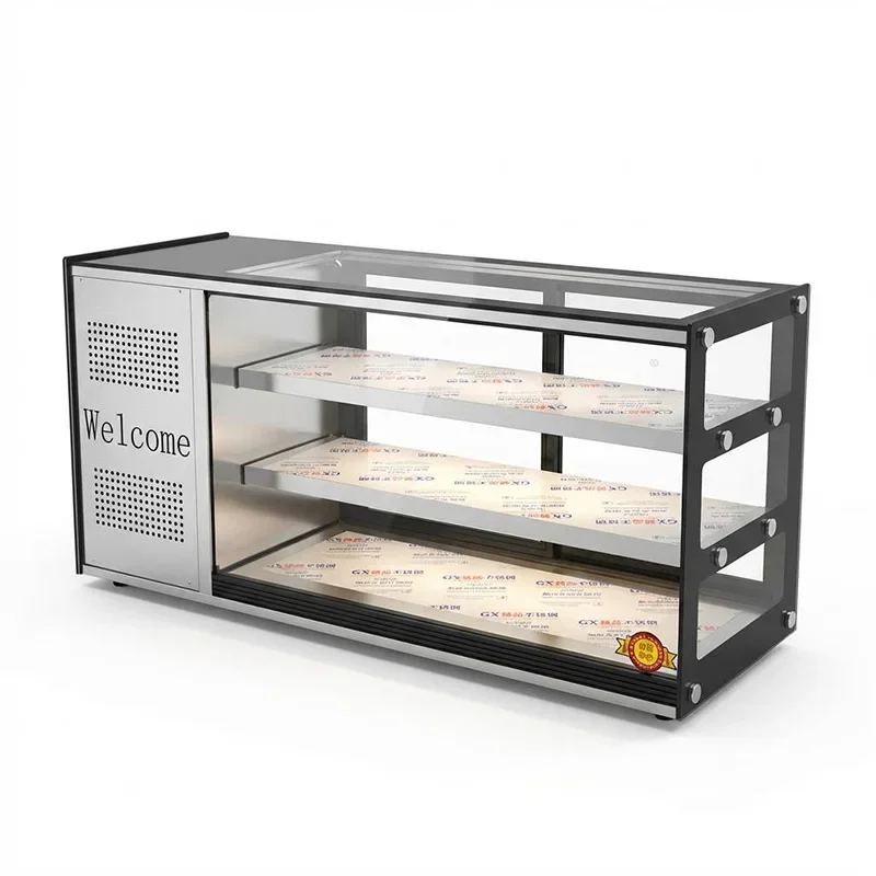 Refrigerated Display Case, Countertop Refrigerated Display Case, Tabletop Display Case for Fried Skewers/Cold Dishes(Customized)